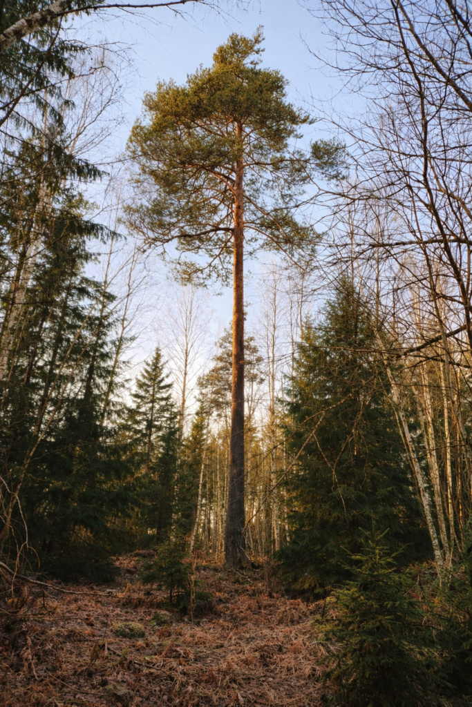Tall i skogen vid Lilla Högshult